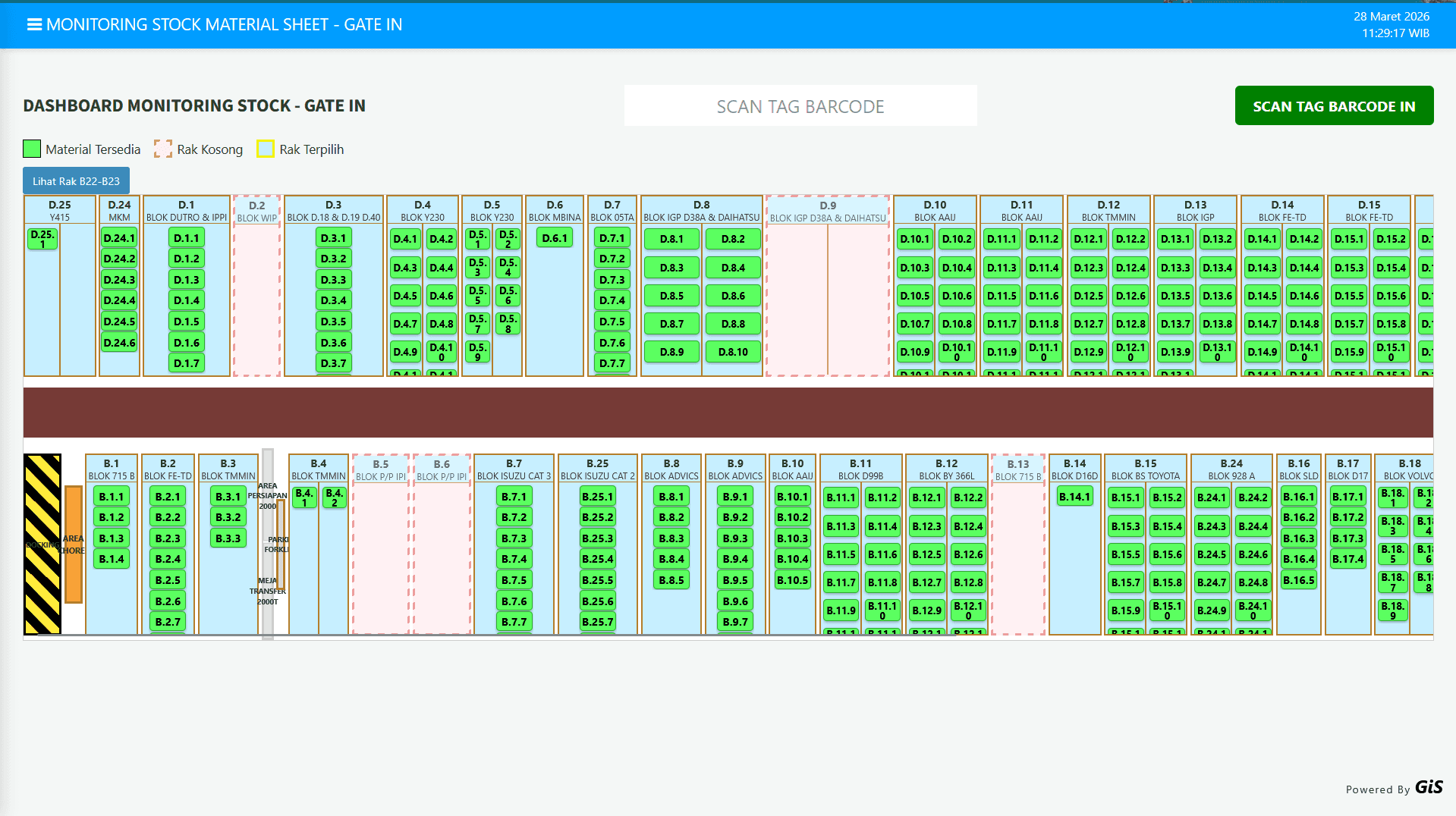 Real-Time Warehouse Inventory